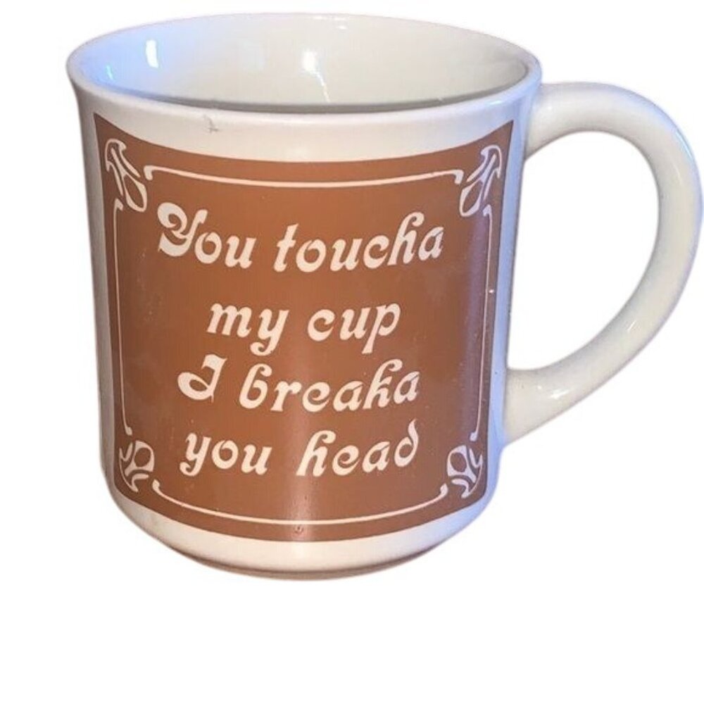 Vintage Ceramic Coffee Mug With Humorous Quote